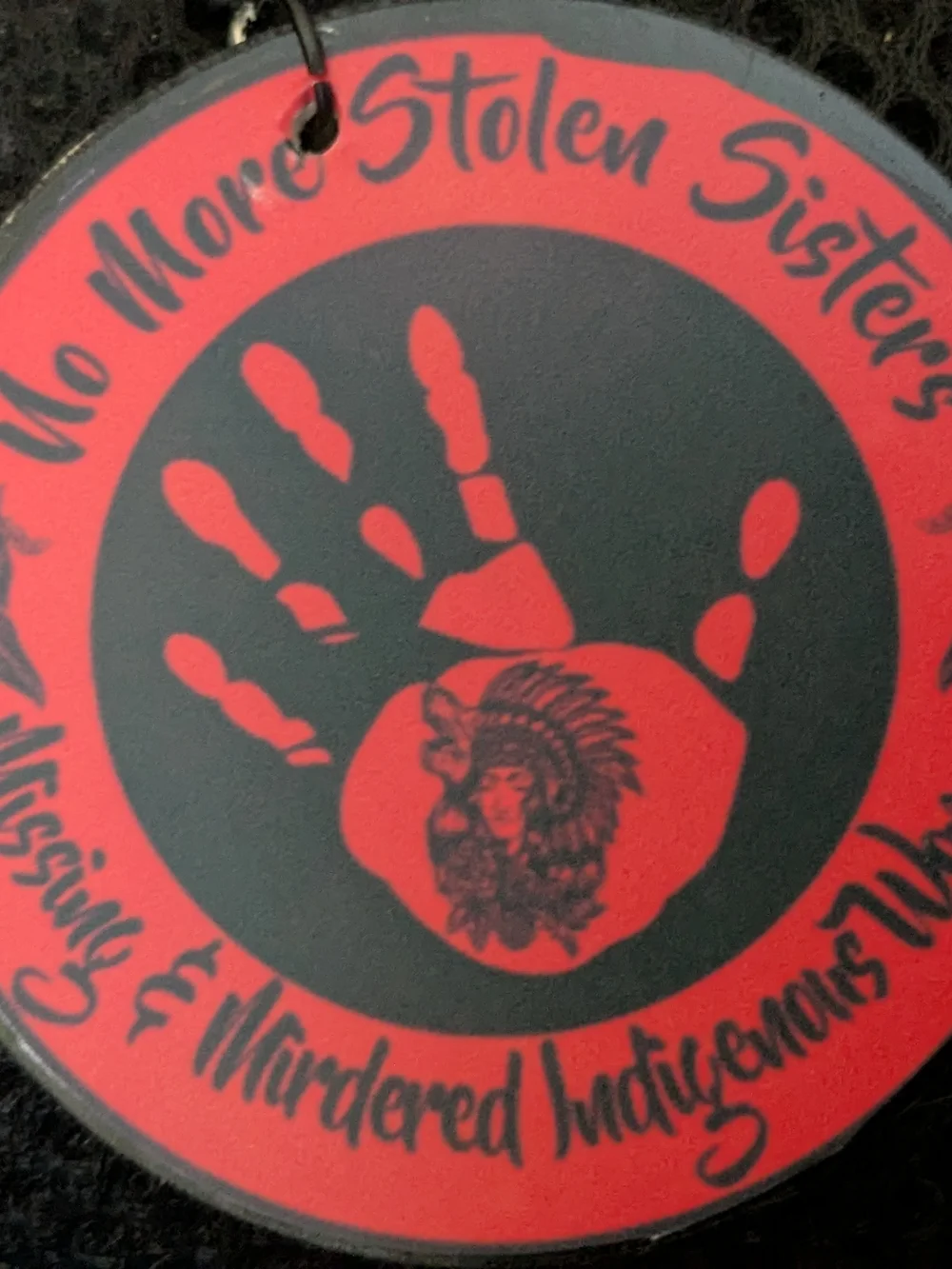 Red & Black Handprint #MMIW Advocacy Earrings